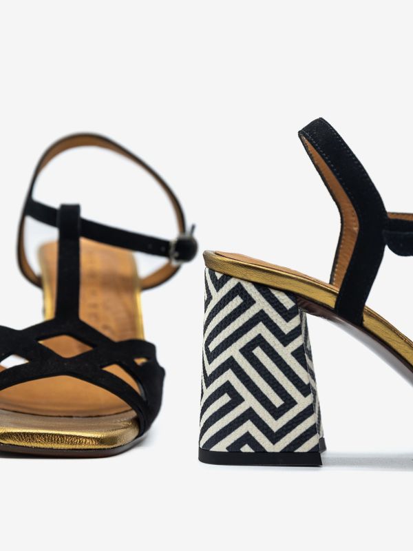 CHIE MIHARA Sandalo tc 90 camoscio Nero