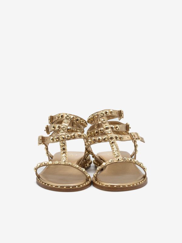 A.S.H. Sandalo 3 cinturini borchie oro Oro rosa