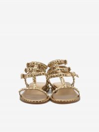 A.S.H. Sandalo 3 cinturini borchie oro Oro rosa