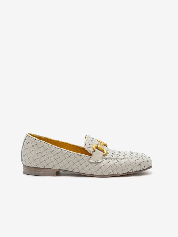 MARA BINI Mocassino intrecciato Gesso MARA BINI Mocassino intrecciato Gesso