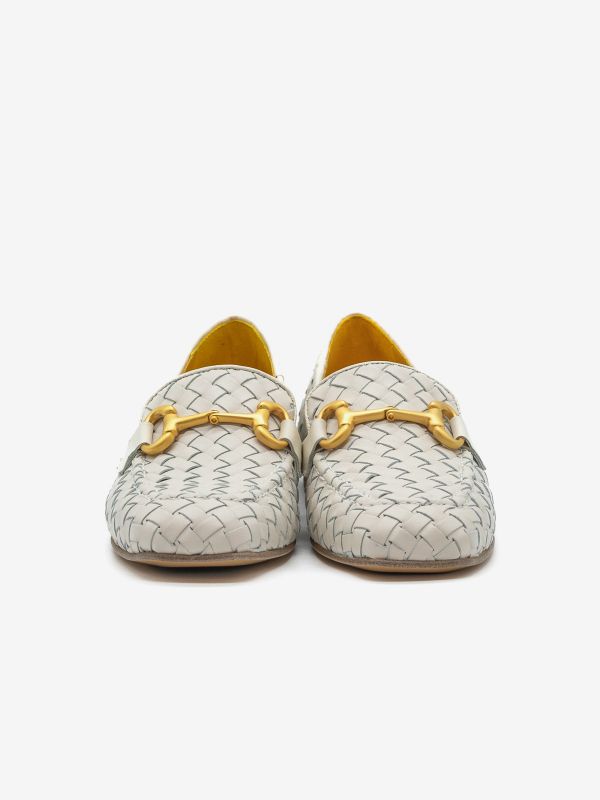 MARA BINI Mocassino intrecciato Gesso MARA BINI Mocassino intrecciato Gesso