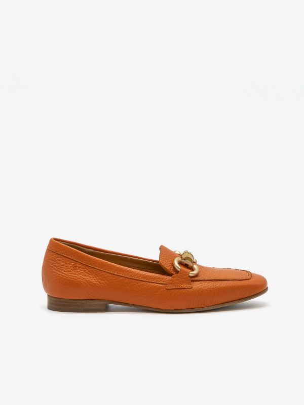 MARA BINI Mocassino pelle con morsetto Arancio MARA BINI Mocassino pelle con morsetto Arancio