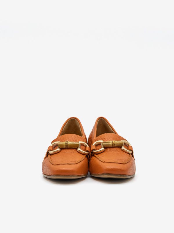 MARA BINI Mocassino pelle con morsetto Arancio MARA BINI Mocassino pelle con morsetto Arancio