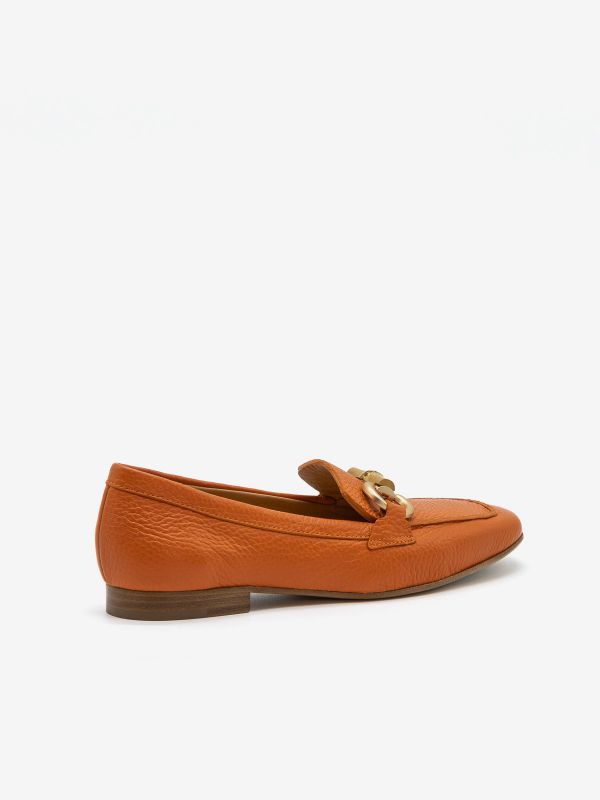 MARA BINI Mocassino pelle con morsetto Arancio