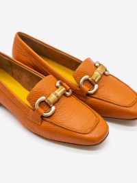 MARA BINI Mocassino pelle con morsetto Arancio