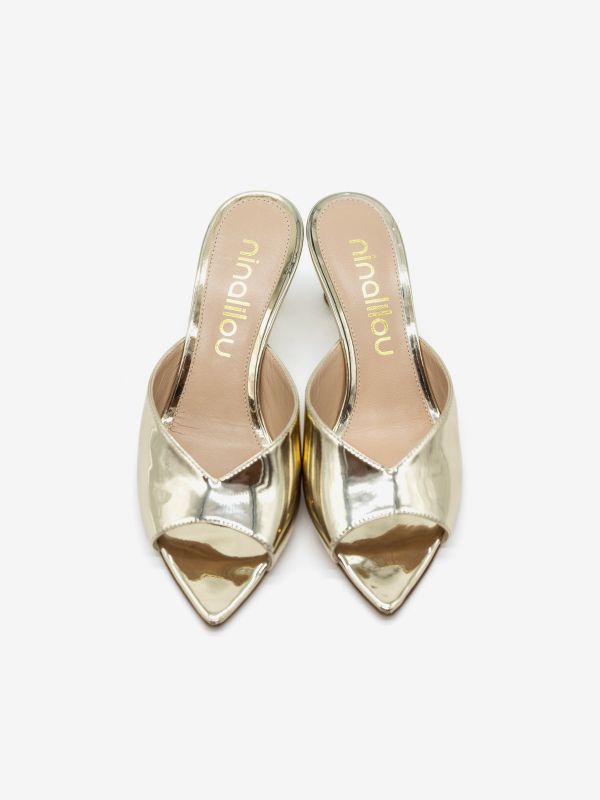 NINALILOU Mules tc 50 specchio Platino