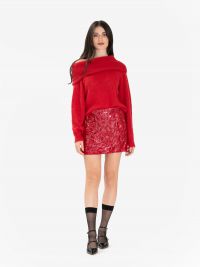 P.A.R.O.S.H. Minigonna paillettes Rosso P.A.R.O.S.H. Minigonna paillettes Rosso