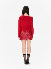 P.A.R.O.S.H. Minigonna paillettes Rosso P.A.R.O.S.H. Minigonna paillettes Rosso
