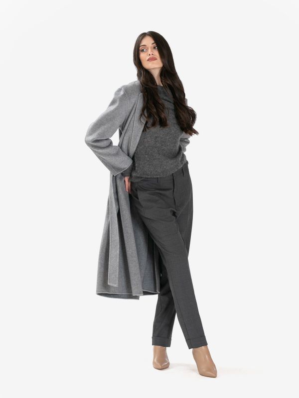 P.A.R.O.S.H. Pantalone sigaretta fresco lana Grigio