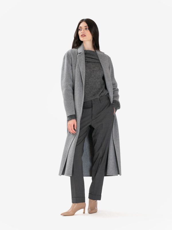 P.A.R.O.S.H. Pantalone sigaretta fresco lana Grigio