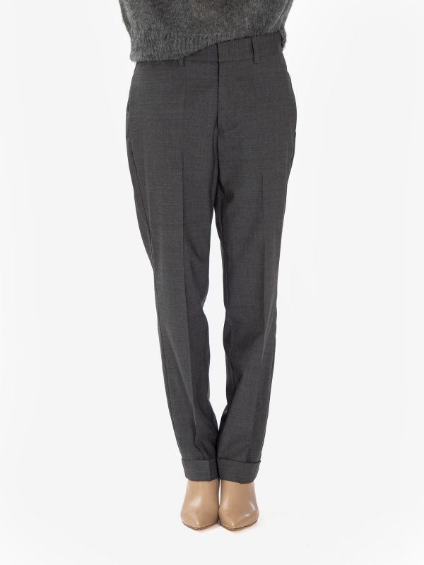 P.A.R.O.S.H. Pantalone sigaretta fresco lana Grigio