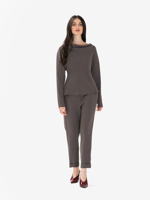 P.A.R.O.S.H. Pantalone sigaretta cady Grigio