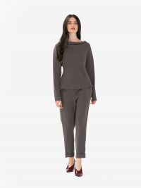 P.A.R.O.S.H. Pantalone sigaretta cady Grigio