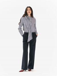 P.A.R.O.S.H. Camicia cotone over righe blu/bianca