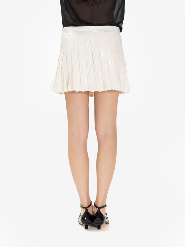 P.A.R.O.S.H. Minigonna paillettes Bianco
