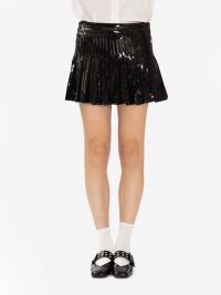 P.A.R.O.S.H. Mini gonna pieghe paillettes Nero P.A.R.O.S.H. Mini gonna pieghe paillettes Nero