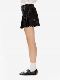 P.A.R.O.S.H. Mini gonna pieghe paillettes Nero P.A.R.O.S.H. Mini gonna pieghe paillettes Nero