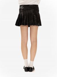 P.A.R.O.S.H. Mini gonna pieghe paillettes Nero P.A.R.O.S.H. Mini gonna pieghe paillettes Nero
