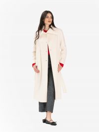 P.A.R.O.S.H. Cappotto lana doppiopetto lungo Bianco