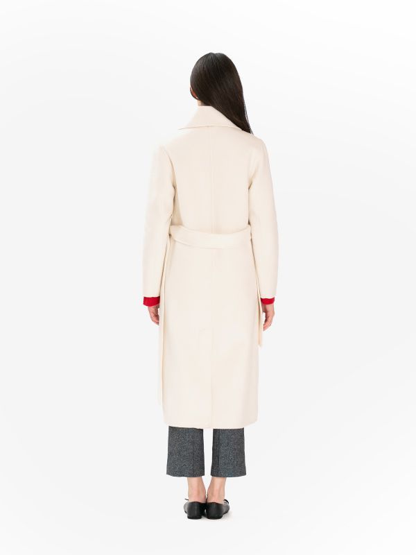 P.A.R.O.S.H. Cappotto lana doppiopetto lungo Bianco