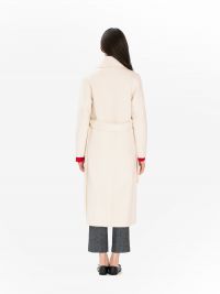 P.A.R.O.S.H. Cappotto lana doppiopetto lungo Bianco