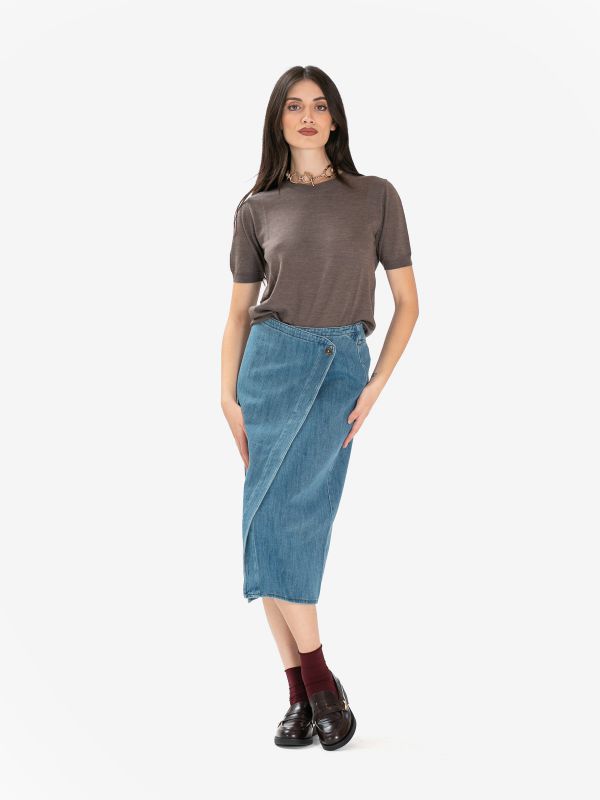 P.A.R.O.S.H. Maglia lana sottile girocollo Tortora