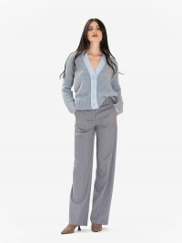ERIKA CAVALLINI Pantalone palazzo frescolana Grigio