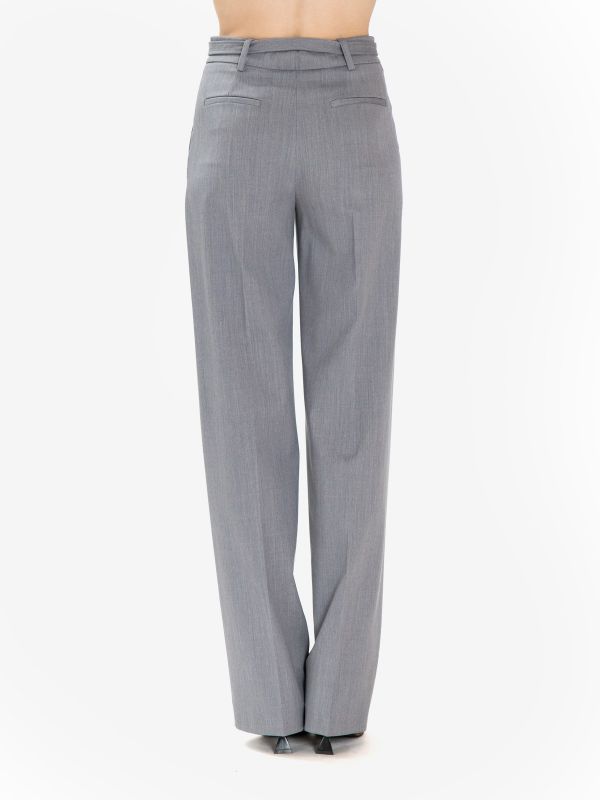 ERIKA CAVALLINI Pantalone palazzo frescolana Grigio