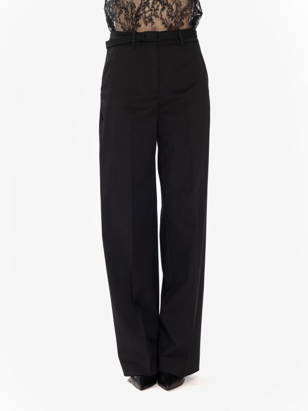 ERIKA CAVALLINI Pantalone palazzo frescolana Nero