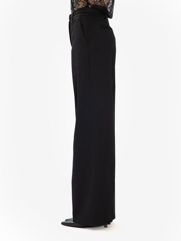 ERIKA CAVALLINI Pantalone palazzo frescolana Nero