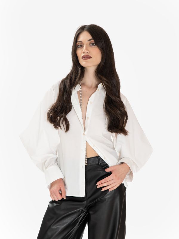 ERIKA CAVALLINI Camicia cotone Bianco ERIKA CAVALLINI Camicia cotone Bianco