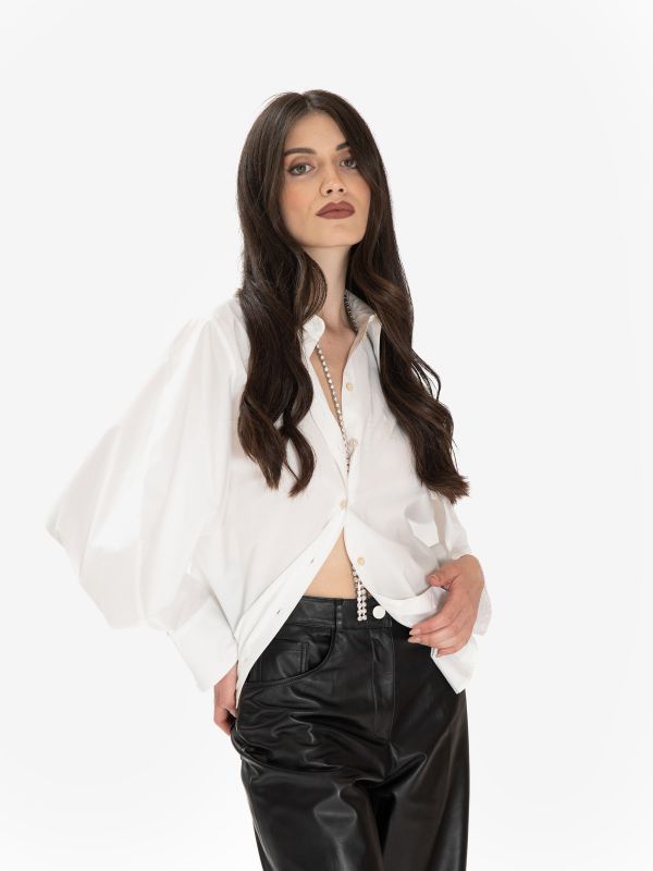 ERIKA CAVALLINI Camicia cotone Bianco ERIKA CAVALLINI Camicia cotone Bianco