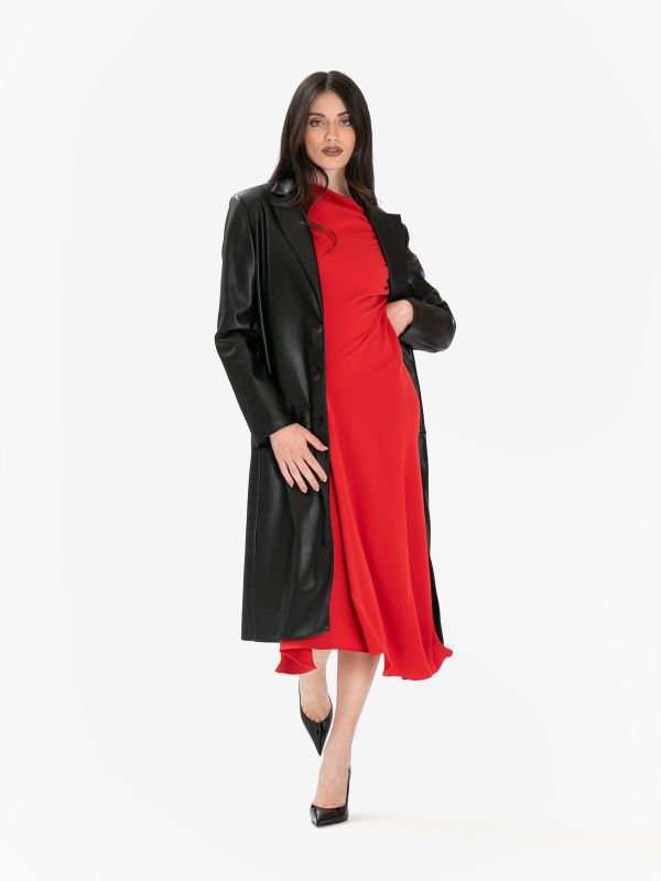 ERIKA CAVALLINI Cappotto ecopelle Nero ERIKA CAVALLINI Cappotto ecopelle Nero