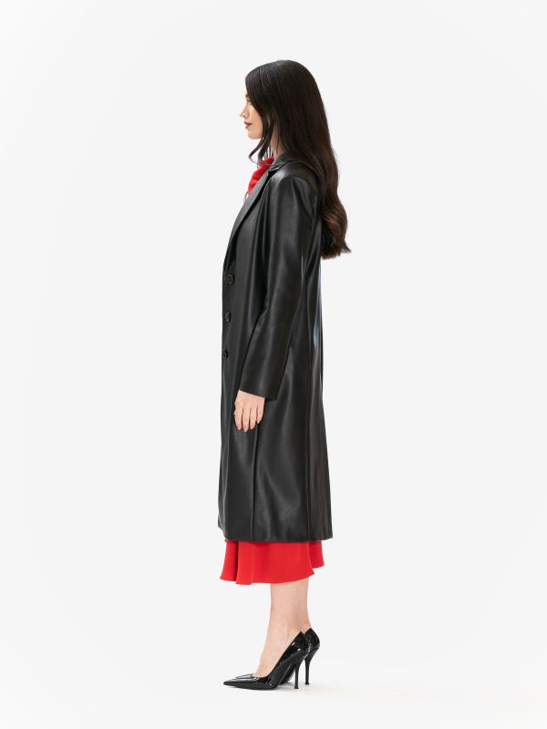 ERIKA CAVALLINI Cappotto ecopelle Nero