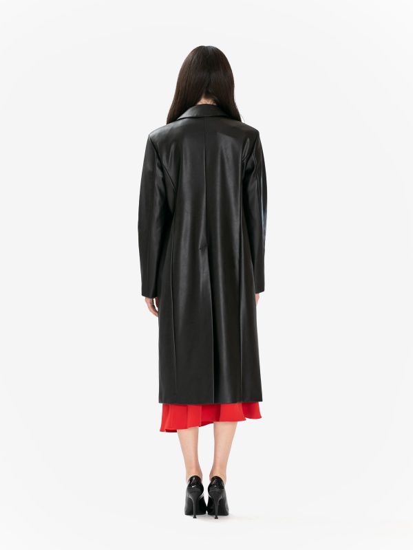 ERIKA CAVALLINI Cappotto ecopelle Nero