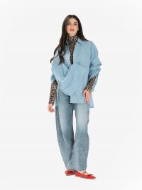 ERIKA CAVALLINI Jeans palazzo blu chiaro