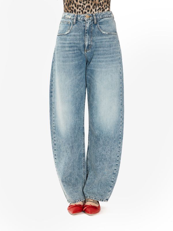 ERIKA CAVALLINI Jeans palazzo blu chiaro