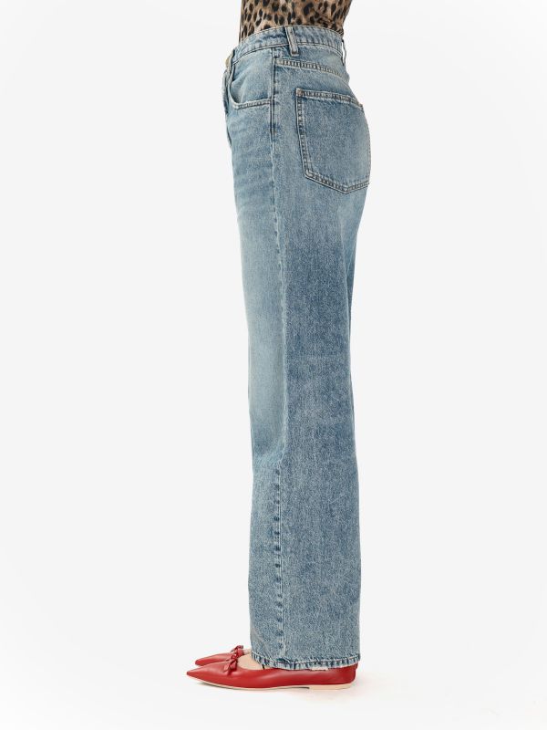 ERIKA CAVALLINI Jeans palazzo blu chiaro