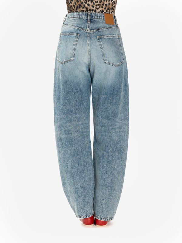 ERIKA CAVALLINI Jeans palazzo blu chiaro