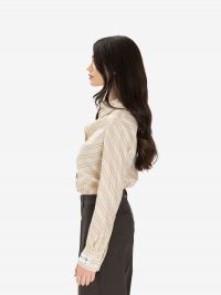 ERIKA CAVALLINI Camicia a righe Beige