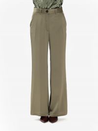 FORTE FORTE Pantalone palazzo seta Verde oliva