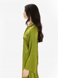 FORTE FORTE Abito m/l seta midi Verde acido