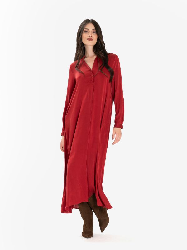 MOMONI' Abito seta m/l lungo Rosso