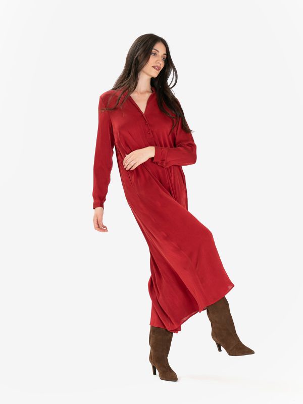 MOMONI' Abito seta m/l lungo Rosso