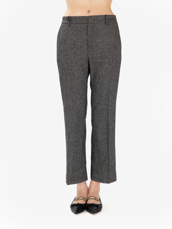 N°21 Pantalone palazzo lana melange Grigio N°21 Pantalone palazzo lana melange Grigio