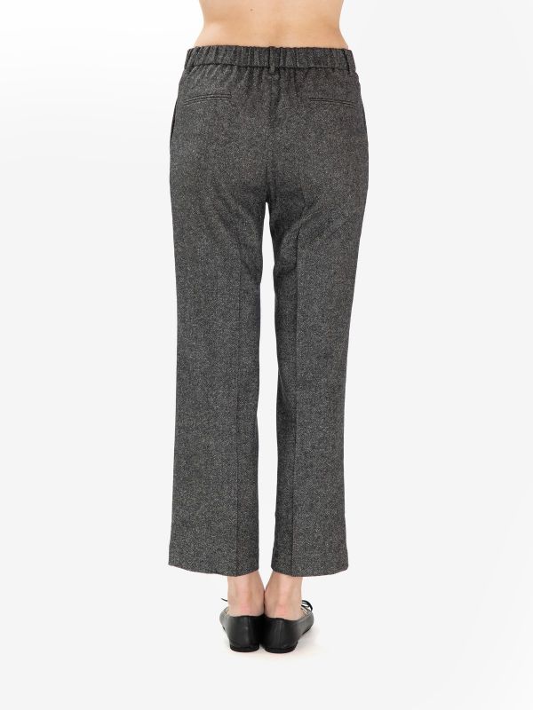 N°21 Pantalone palazzo lana melange Grigio