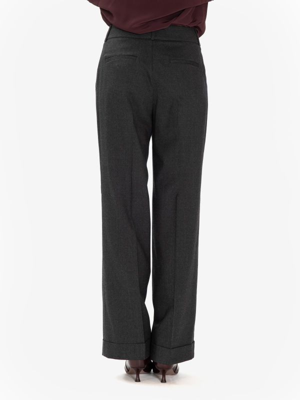 PESERICO Pantalone palazzo lana Grigio