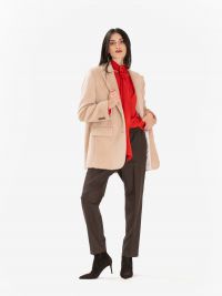 PESERICO Cappotto corto alpaca Beige