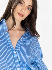 TELA Camicia over a righe Celeste