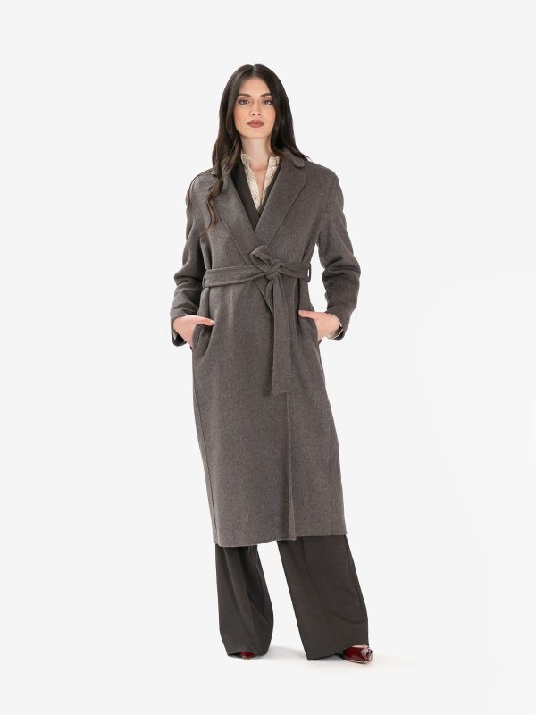 P.A.R.O.S.H. Cappotto lungo a vestaglia Marrone